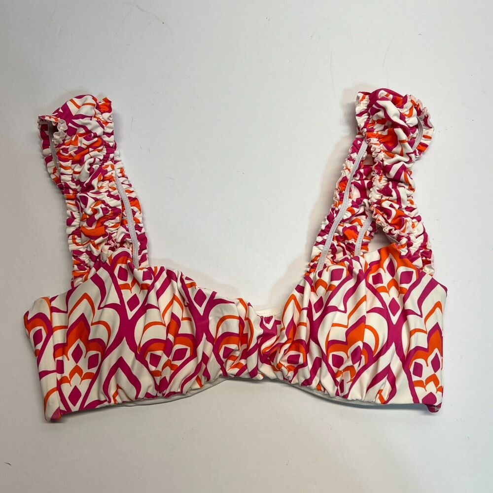 Maeve by Anthropologie Women's Swimsuit Bikini Top Ruffle Multicolor, Sz S